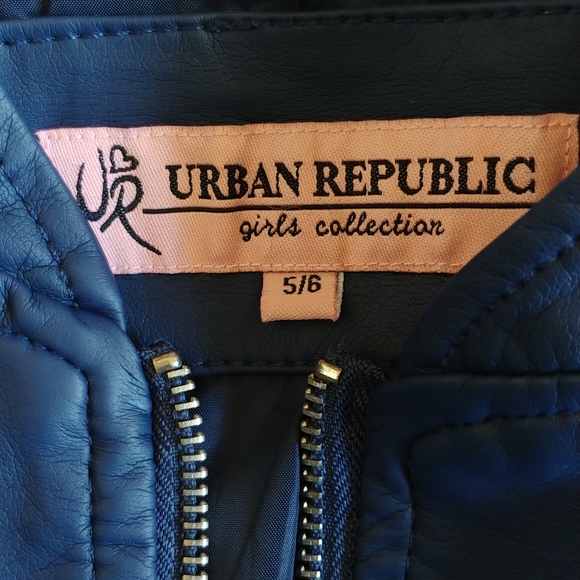 Like New Girls Vegan Leather Motorcycle Jacket - Picture 3 of 4